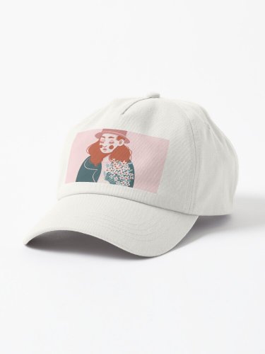 Cute girl holding flowers Cap