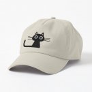 Cutie Kitty Cat Wide Eyed Black Kitten Cap
