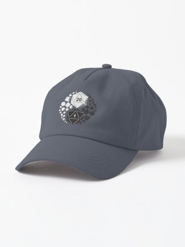 D20 Yin Yang DnD Dice Dungeons and Dragons Print Cap