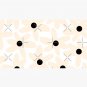 Daisy Time Black and Almond Cream Retro Scandinavian Floral Pattern Cap