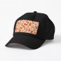 Daisy Time Retro Floral Pattern Orange and Beige Cap