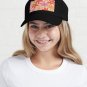 Daisy Time Retro Floral Pattern Pink Orange  Cap