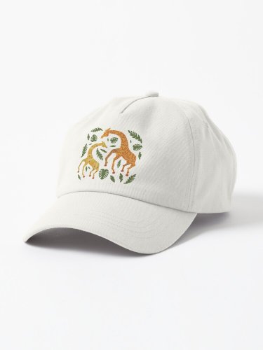Dancing Giraffes with Patterns Cap