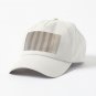 Daniel Buren - Peinture acrylique blanche sur tissu rayé blanc et gris clair - 1967 Cap