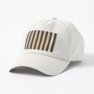 Daniel Buren - Peinture acrylique blanche sur tissu rayé blanc et marron - 1972 Cap