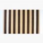 Daniel Buren - Peinture acrylique blanche sur tissu rayé blanc et marron - 1972 Cap