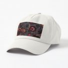 Dark Purple Gray Midnight Roses Botanical Night Garden Cap
