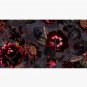 Dark Purple Gray Midnight Roses Botanical Night Garden Cap