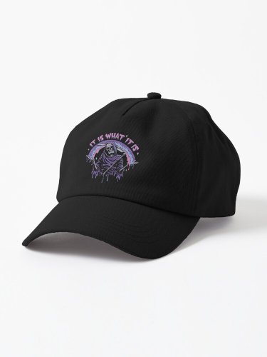 Death ~ It Is What It Is ~ Pastel Goth Grim Reaper Drip Cap