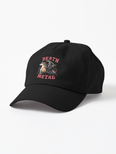 Death Metal - Cute Evil Skull Unicorn Gift Cap