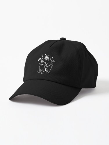 Death Rides A Black Cat Cap