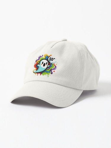 Boo Ghost Pulsating with the Colors Nostalgia and Hope Cap