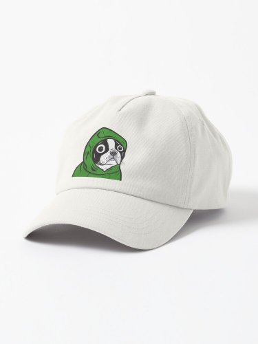 Boston Terrier Green Hoodie Cap