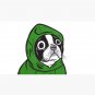 Boston Terrier Green Hoodie Cap