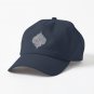 Botanical Moroccan Doodle Pattern in Navy Blue, Red & Grey Cap