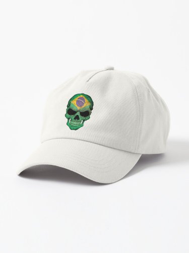 Brazilian Flag Skull Cap