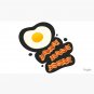Breakfast With Bacon and Eggs Seamless Vector Pattern Dark Cap