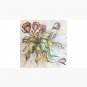 Bridal Bouquet.Hand drawn watercolor and ink drawing Cap