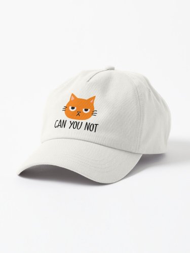 Can You Not  Funny Orange Cat  Cap