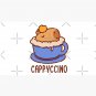 Cappyccino, capybara in a cappuccino, blue cup Cap