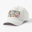 Cat and Floral Pattern III Cap
