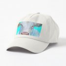 Charolais Cow painting on blue Cap