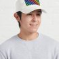 Checkered Rainbow Black  Cap