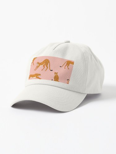 Cheetahs pattern on pink Cap