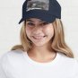 Brown brushstrokes on white Cap