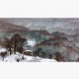 Brown brushstrokes on white Cap