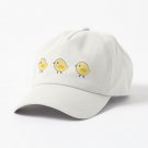 Busy Chicks - Yellow on Aqua Blue Cap