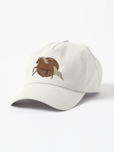 Chestnut Horse with Flaxen Mane and Tail with Celtic Knotwork Cap