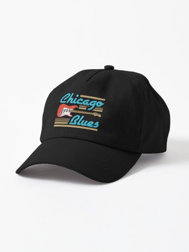 Chicago Blues Musician Guitar Cap