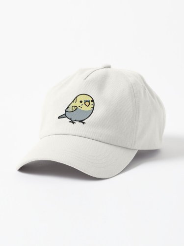 Chubby Gray Yellow-headed Budgie - Male Cap
