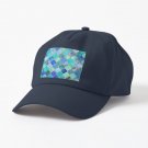 Cobalt Blue, Aqua & Gold Decorative Moroccan Tile Pattern Cap