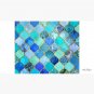 Cobalt Blue, Aqua & Gold Decorative Moroccan Tile Pattern Cap