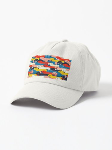 COLORED CUTE DOGS PATTERN 2 Cap