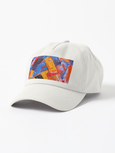 Colorful Exploration Abstract Painting in Full Color Cap