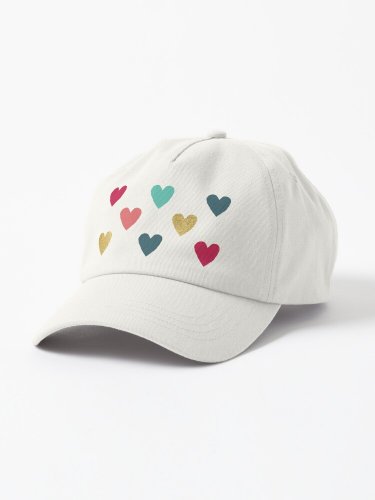 Colorful Mini Hearts Cap