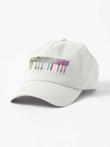 Colorful Piano Art Mandala Style by Sharon Cummings Cap
