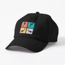 Colorful Shark Blocks Graphic Design Cap