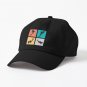 Colorful Shark Blocks Graphic Design Cap