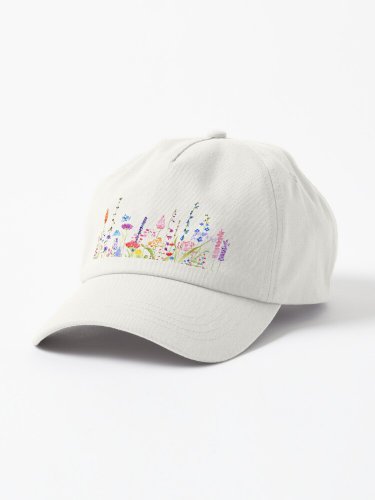 colorful wild flower field  Cap