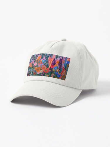 Colour pop &acirc;�� Bright and funky florals and grass Cap