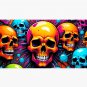 Comic Art Psychedelic Skulls #3 Cap