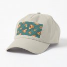 Cool pizza slices vintage teal green pattern foodie pizzeria fun Cap
