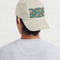 Cool pizza slices vintage teal green pattern foodie pizzeria fun Cap