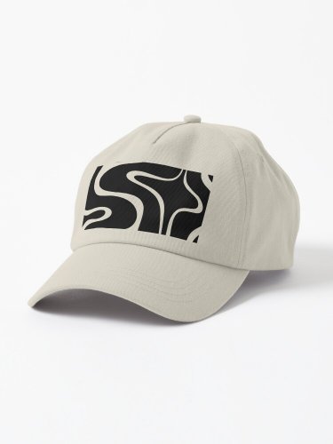 Copacetic Retro Abstract Black and Almond Cream Cap