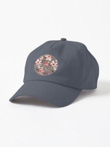 Coral Hibiscus Cap