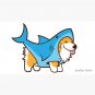 Corgi In a Shark Suit Cap